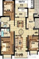 盛世荟庭3室2厅2卫108㎡户型图