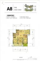 绿地长岛3室2厅2卫100㎡户型图