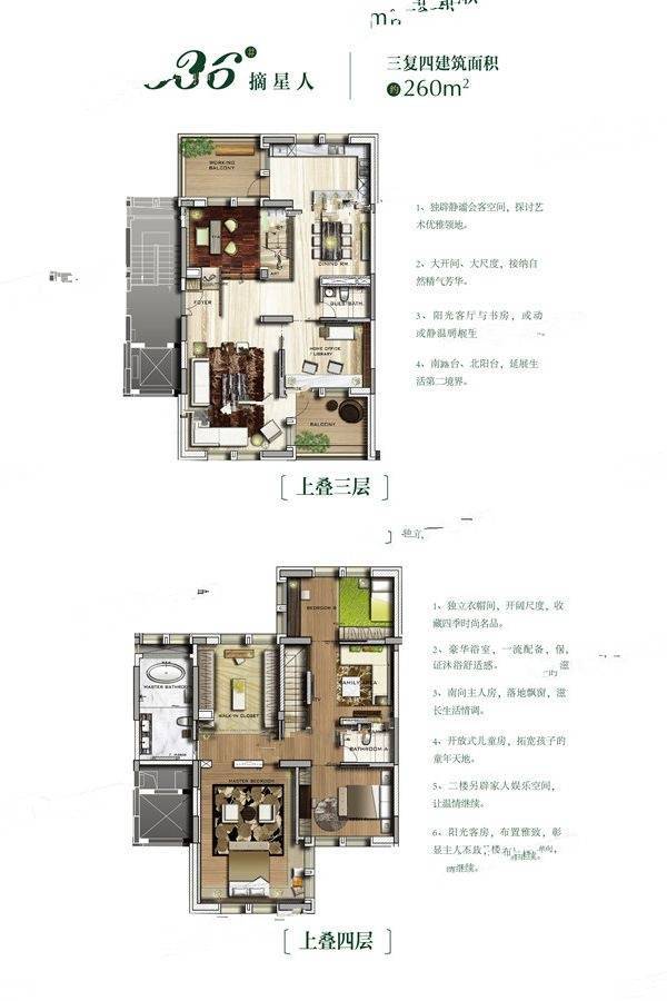 大宁揽翠艺墅4室2厅3卫260㎡户型图