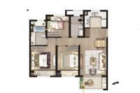 象屿虹桥悦府3室2厅2卫95㎡户型图