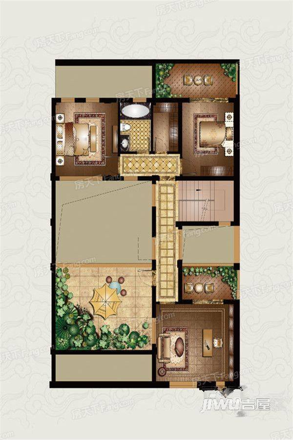 硅谷商墅1室2厅2卫442㎡户型图