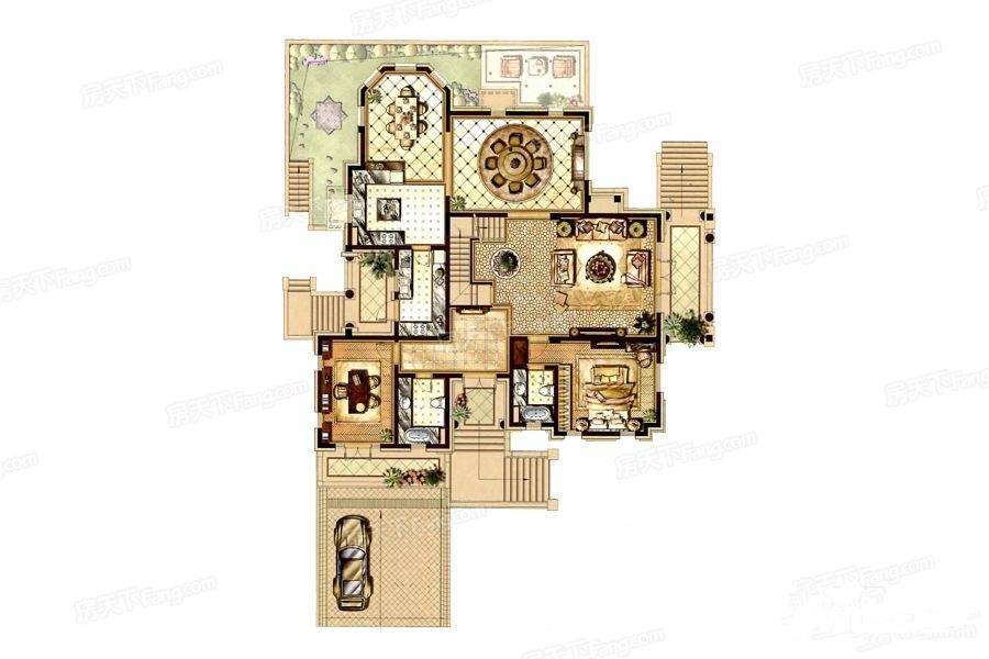 安墁西郊5室4厅5卫622.8㎡户型图