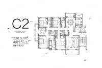 海伦堡兰园4室2厅2卫230.6㎡户型图