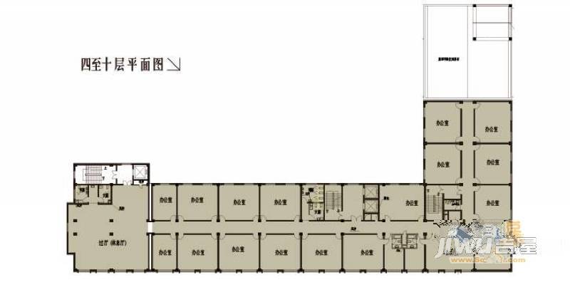 永兴大厦1室1厅1卫70㎡户型图