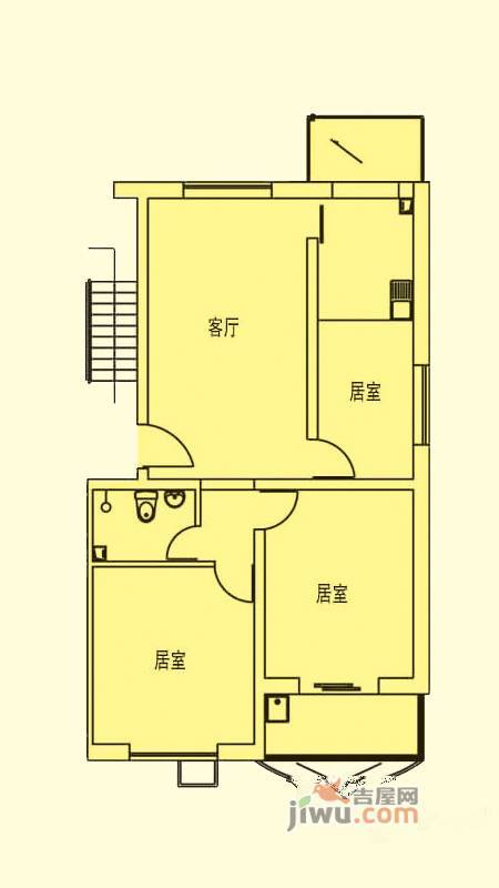 馨馨家园3室1厅1卫109.1㎡户型图