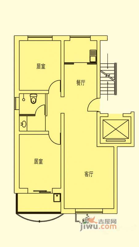 馨馨家园2室2厅1卫101.7㎡户型图