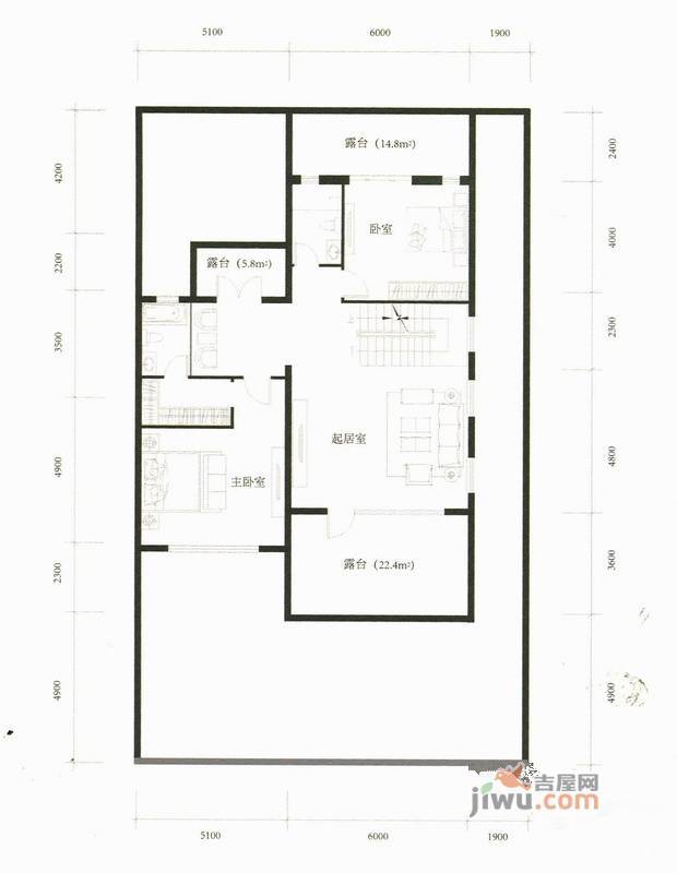 汉魏公馆2室1厅2卫350.9㎡户型图