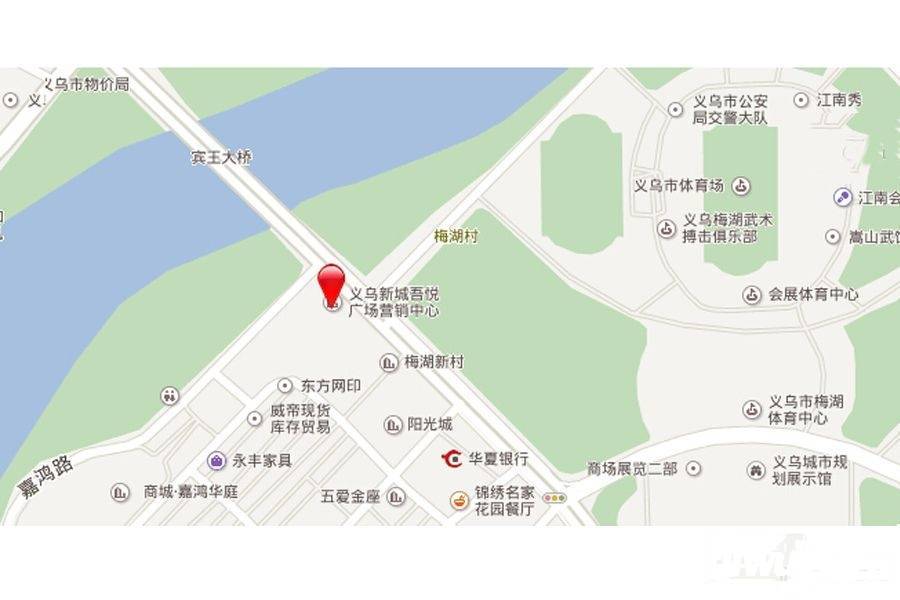 义乌新城吾悦广场位置交通图图片
