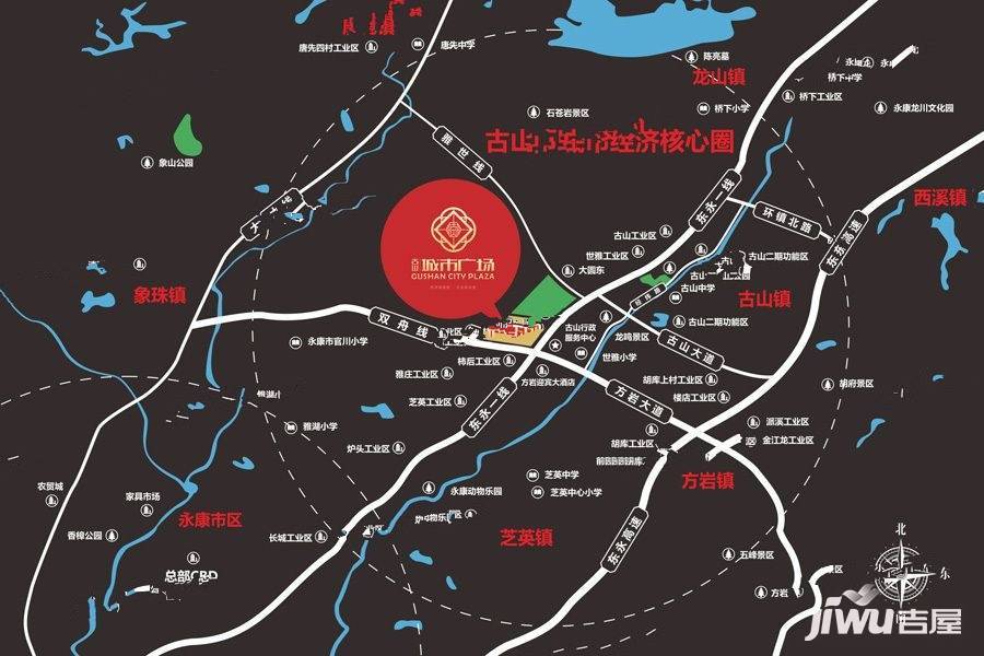 古山紫金广场位置交通图
