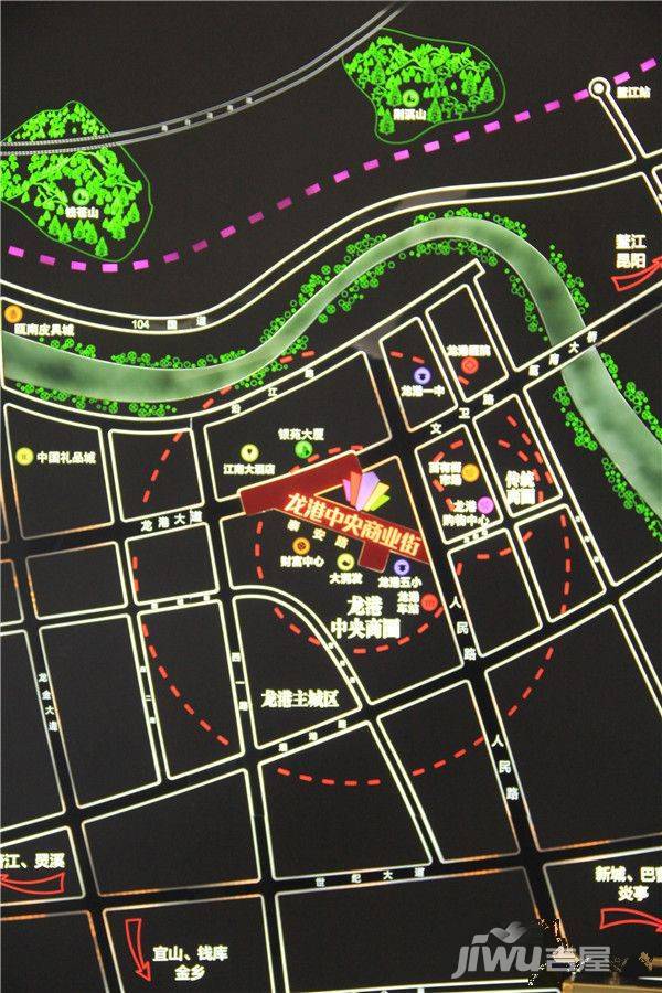 龙港中央商业街位置交通图图片