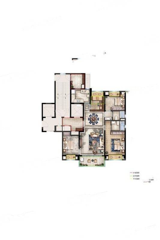 碧桂园天玺4室2厅2卫140㎡户型图