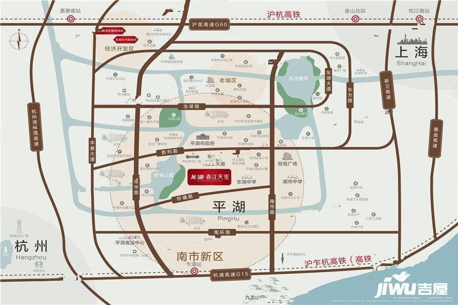 龙湖春江天玺位置交通图