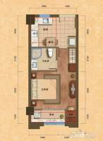 华盛广场1室1厅1卫39㎡户型图