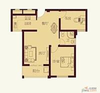 嘉业阳光城2室2厅1卫78.5㎡户型图