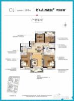 孔雀城半岛跃府4室2厅2卫122㎡户型图