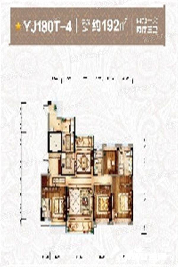 碧桂园梧桐府5室2厅3卫192㎡户型图