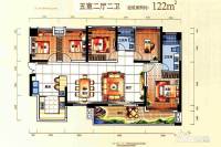 山海四季城5室2厅2卫122㎡户型图