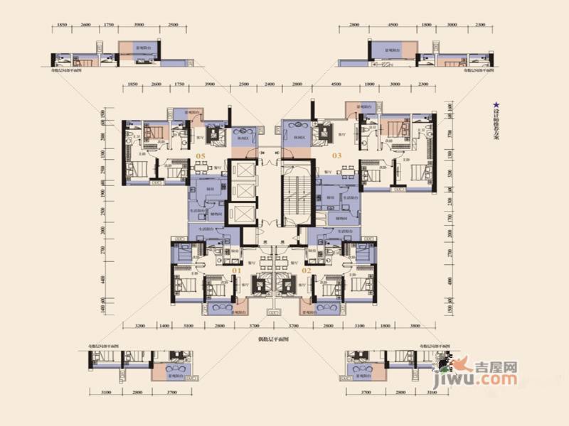 佳兆业城市广场2期3室2厅1卫79㎡户型图