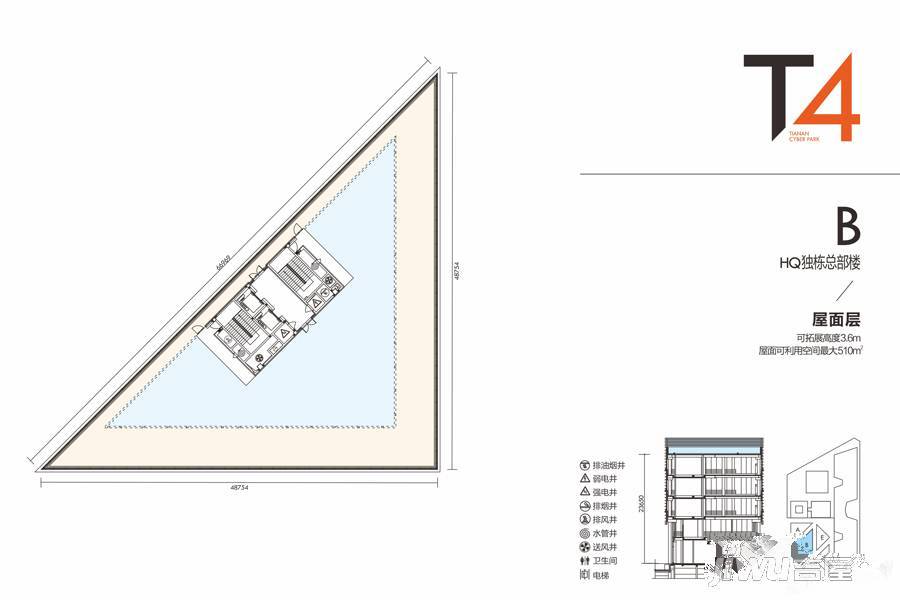 天安龙岗数码新城二期普通住宅510㎡户型图