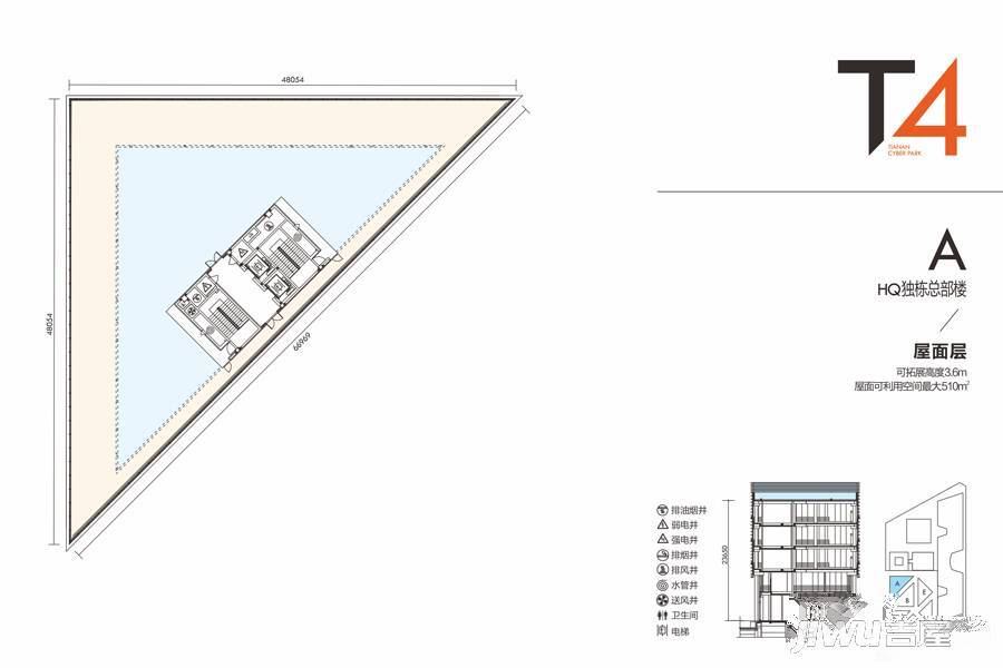 天安龙岗数码新城二期普通住宅510㎡户型图