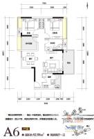 花样年别样城3室2厅1卫82.6㎡户型图