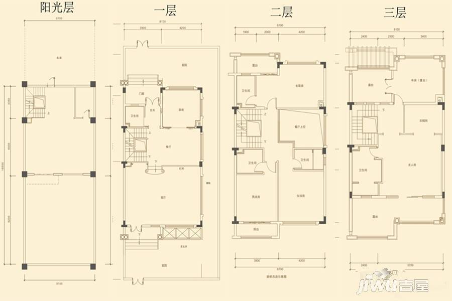 佳兆业御龙山别墅-联排415㎡户型图