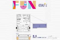 禧悦公寓2室2厅1卫79㎡户型图