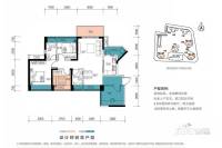 朗泓龙园大观4室2厅2卫89㎡户型图