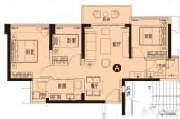 华业玫瑰四季馨园二期3室2厅1卫91㎡户型图