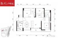 公园花半里2室2厅2卫89㎡户型图