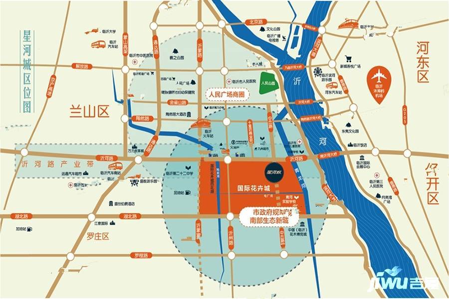 星河城商铺位置交通图