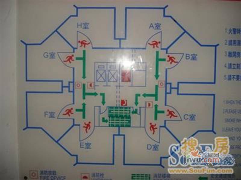 宝丽大厦3室1厅1卫户型图