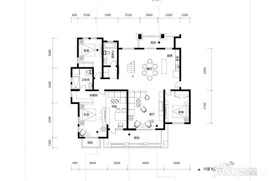 金泰舒格蘭4室2厅2卫311㎡户型图