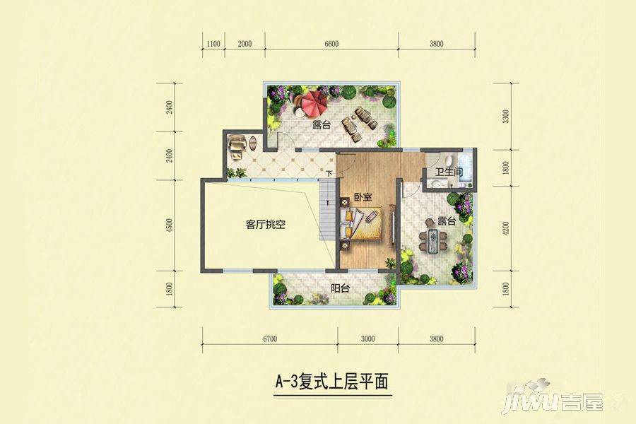 翰林庄园1室2厅1卫156㎡户型图