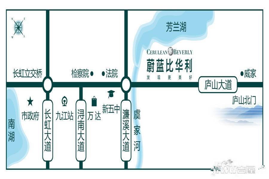 蔚蓝比华利位置交通图图片