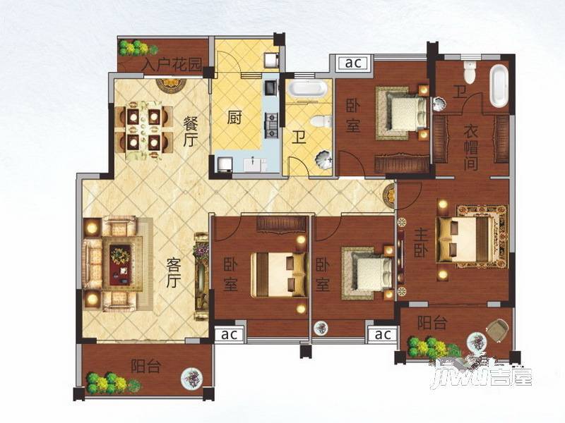 中建投·优品尚城4室2厅2卫149㎡户型图