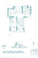 中国铁建山语城3室2厅2卫118㎡户型图