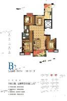 学府峰尚3室2厅2卫127㎡户型图