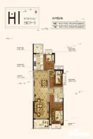 恒大江湾珑庭3室2厅1卫109.1㎡户型图