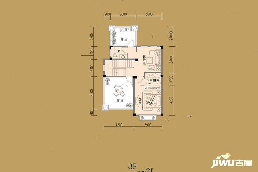 信达公园壹号6室3厅4卫236.6㎡户型图