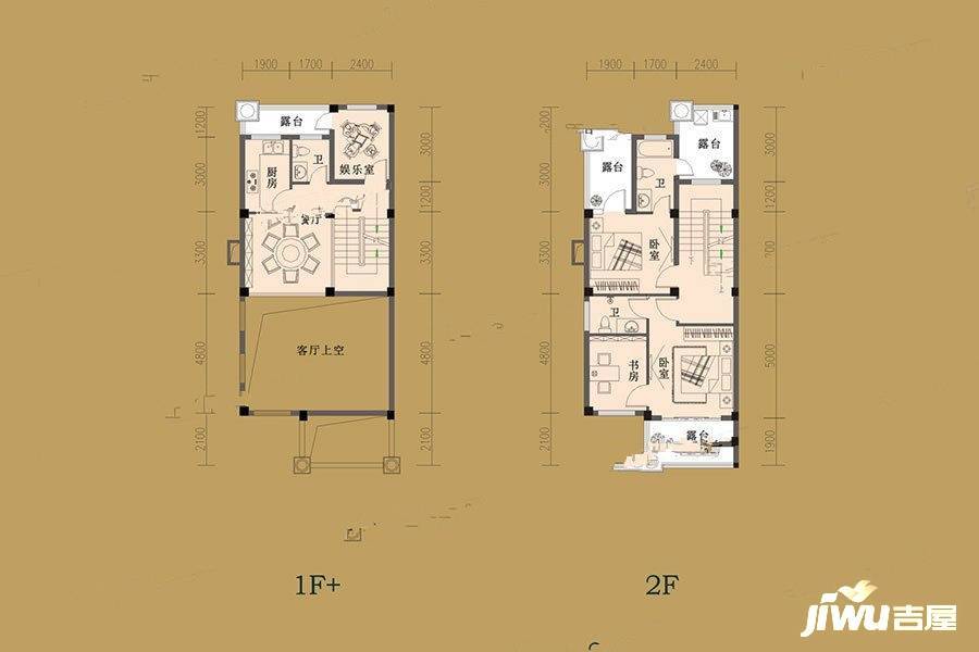 信达公园壹号6室2厅4卫199㎡户型图