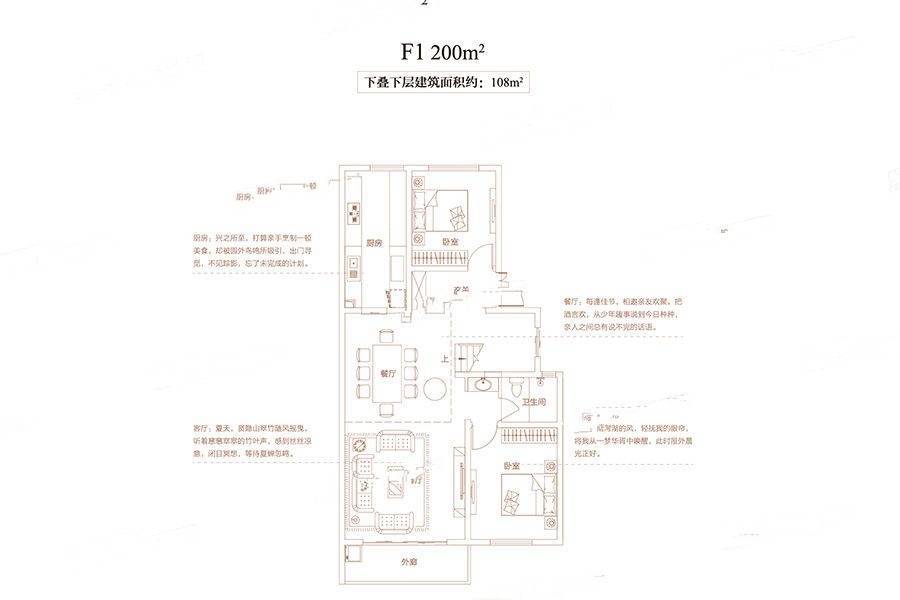 信阳建业南湖上院4室2厅3卫200㎡户型图