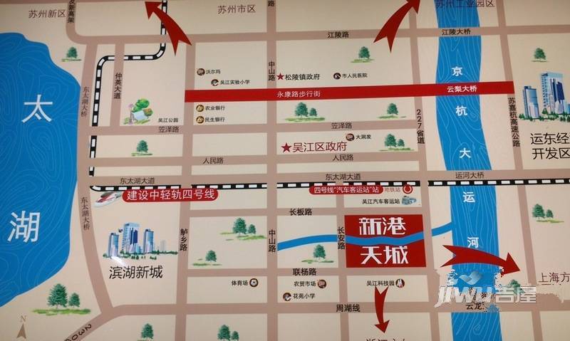 苏高新地产天城花园位置交通图图片