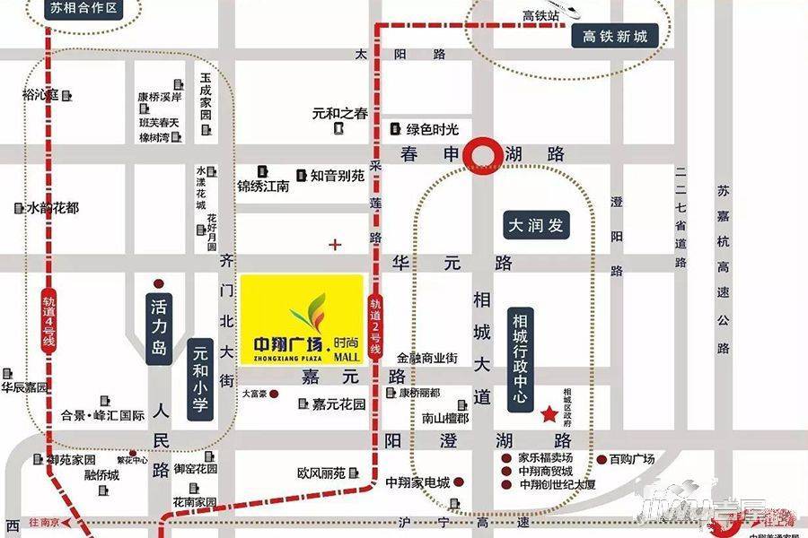 中翔广场时尚mall位置交通图图片