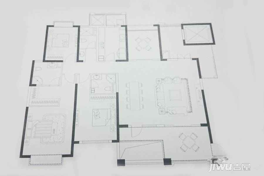 花样年CEO公寓4室2厅3卫193㎡户型图