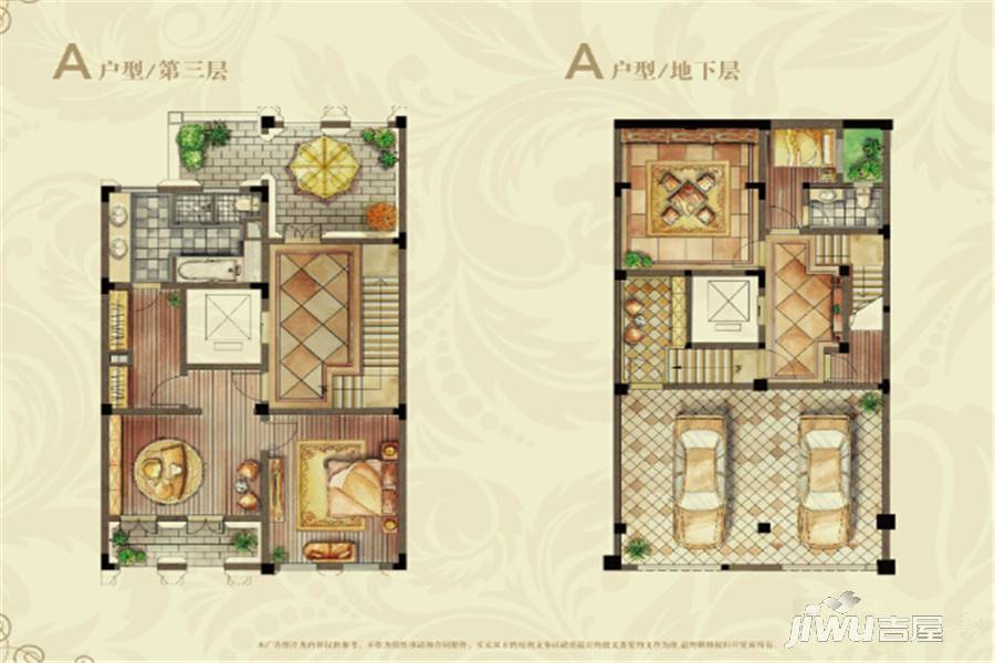 建屋康帝庄园3室4厅4卫370㎡户型图