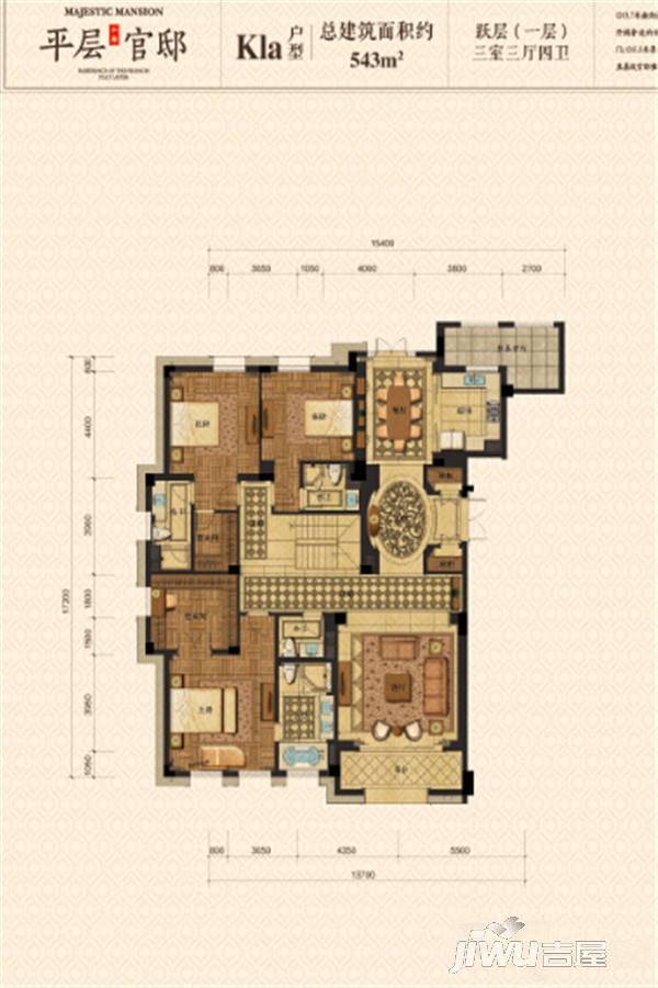 绿城苏州御园3室3厅4卫334㎡户型图