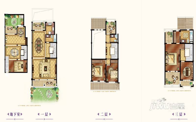 首开屹墅4室2厅3卫220㎡户型图