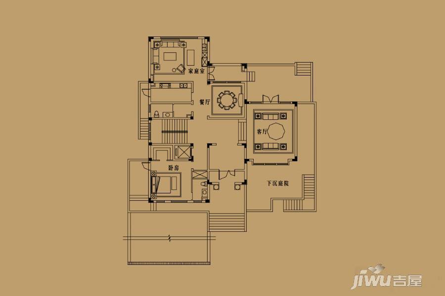 中海独墅岛6室2厅5卫742.4㎡户型图