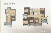 泰峰名人金谷园3室3厅2卫135㎡户型图